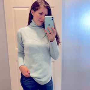 Seafoam Funnel Neck Sweater
